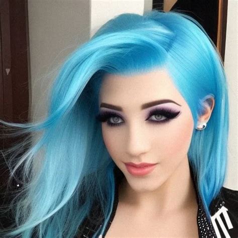 blue hair femboy